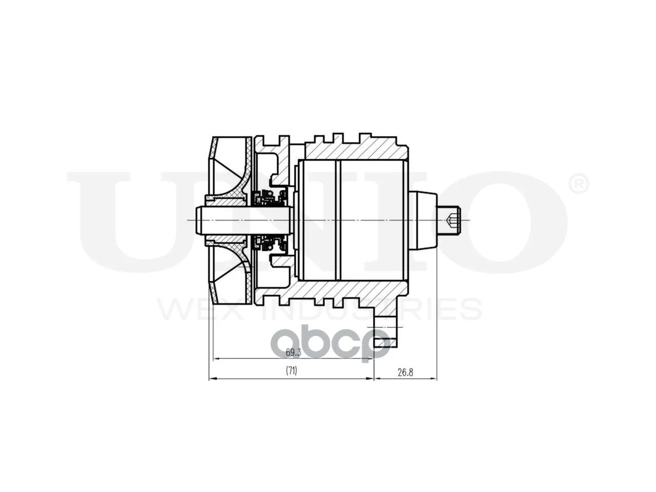 Насос водяной VW TOUAREG 03- WAP10148 UNIO - миниатюра 4