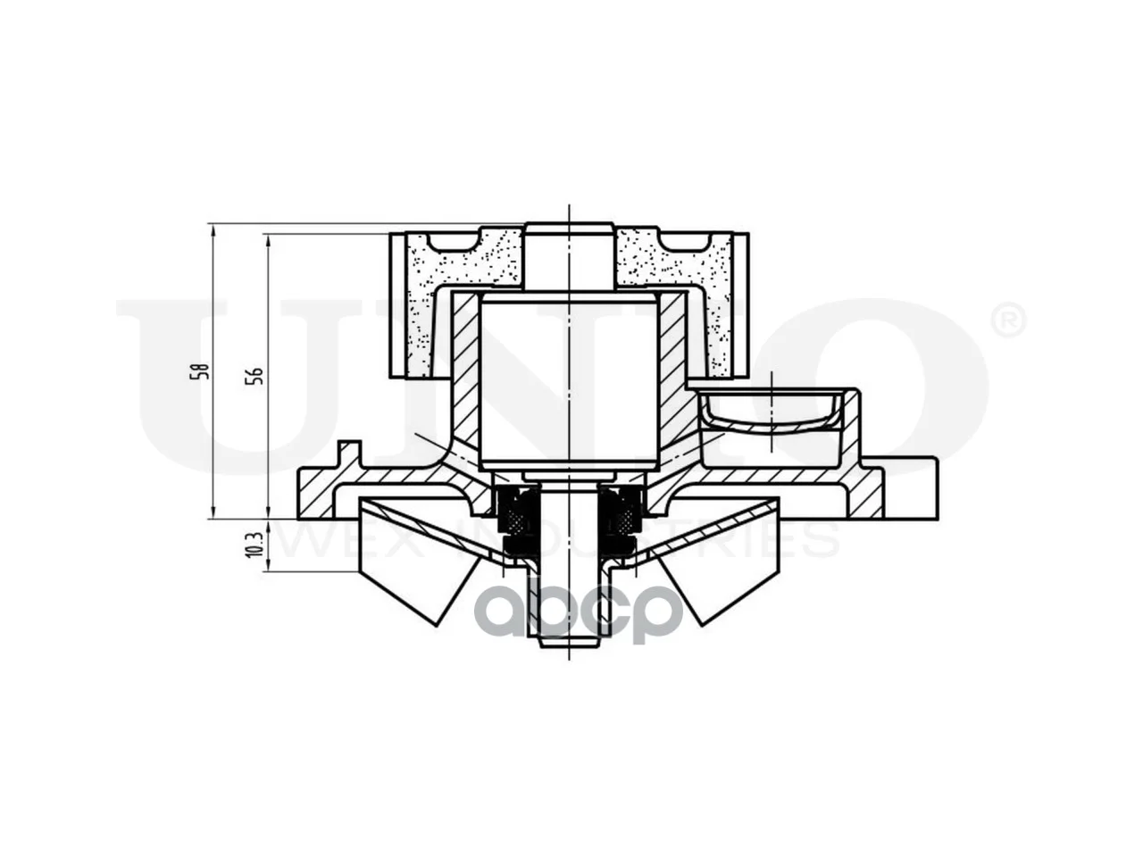 Помпа водяная Lada 2108 84-, 2109 84- WAP10054 - миниатюра 4