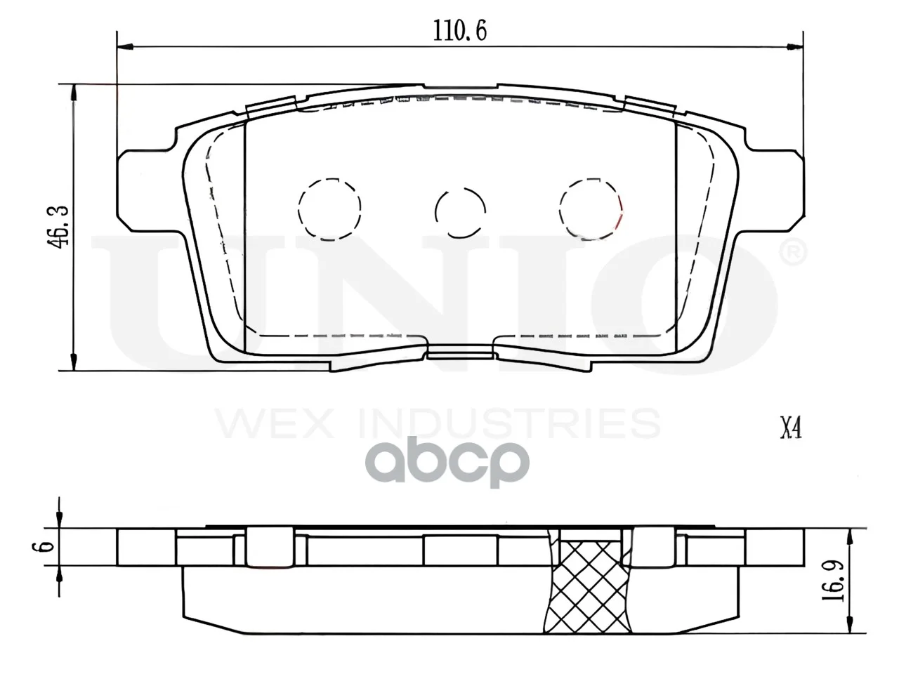 Колодки тормозные MAZDA CX-7 06- задн.диск. - миниатюра 4