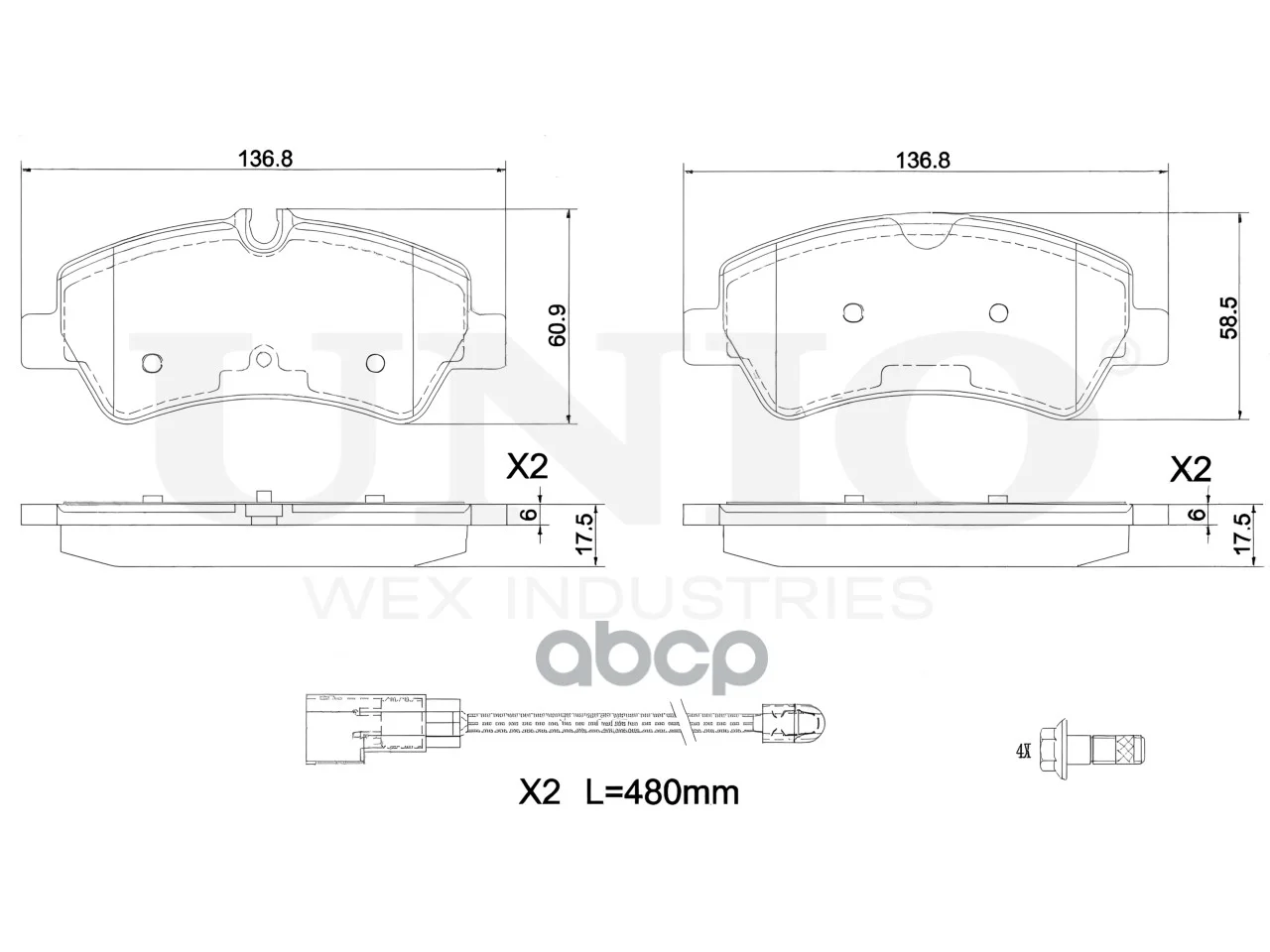 Колодки тормозные FORD TRANSIT 12- задн.диск. - миниатюра 4