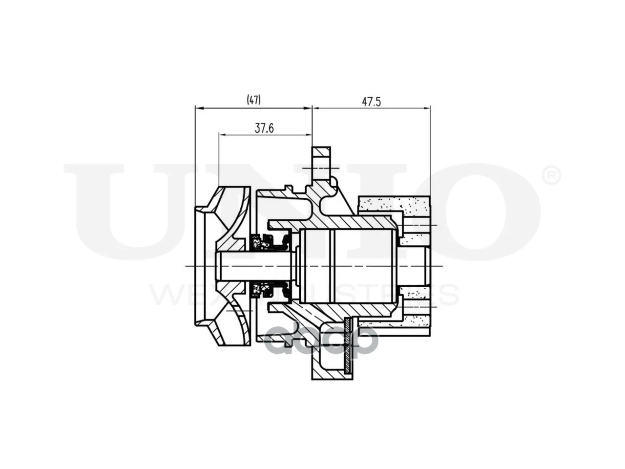 Насос водяной VW POLO 09- WAP10155 UNIO - миниатюра 4