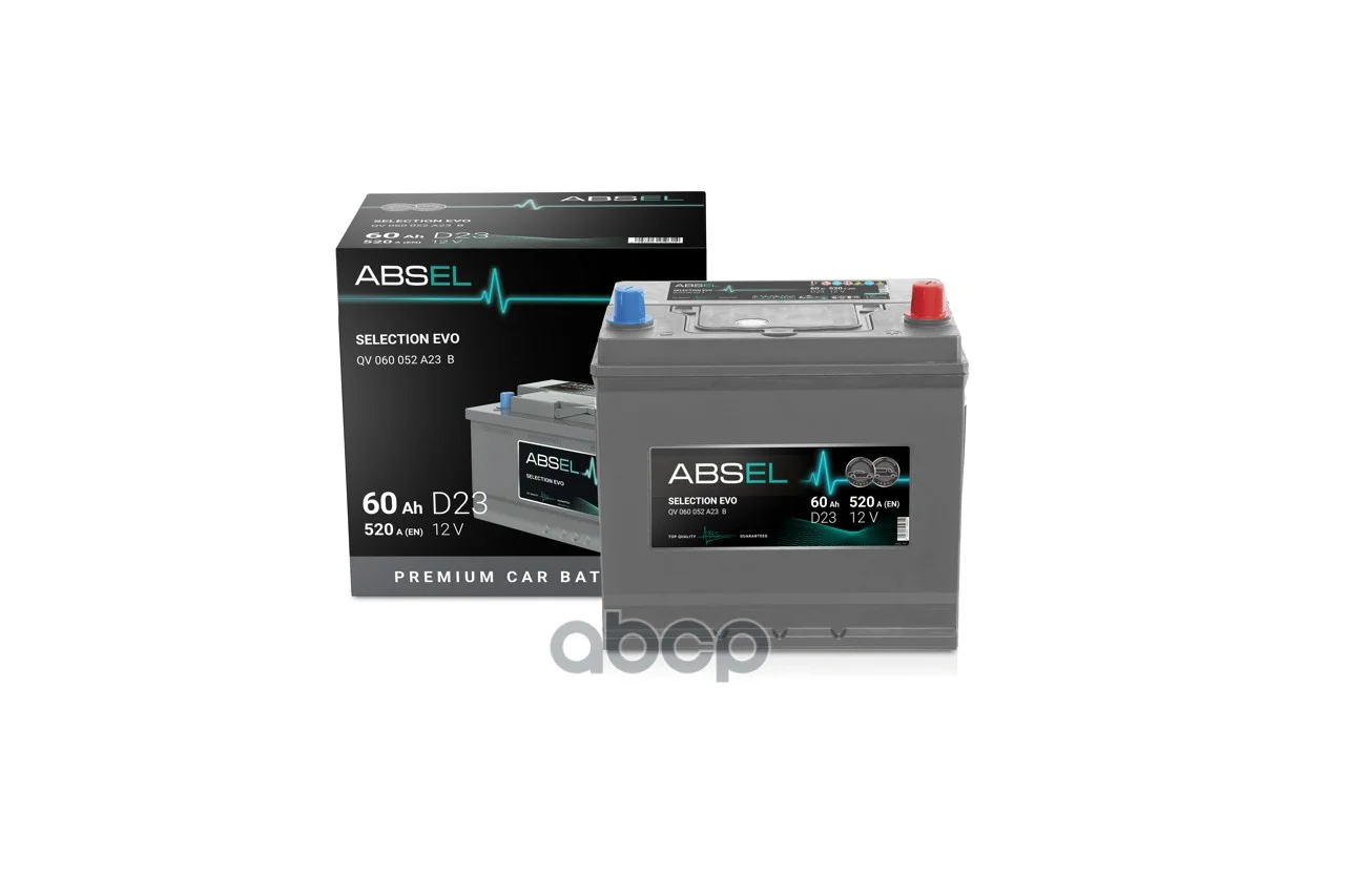 Аккумулятор ABSEL SELECTION EVO 12V D23 60Ah 520A - изображение 1