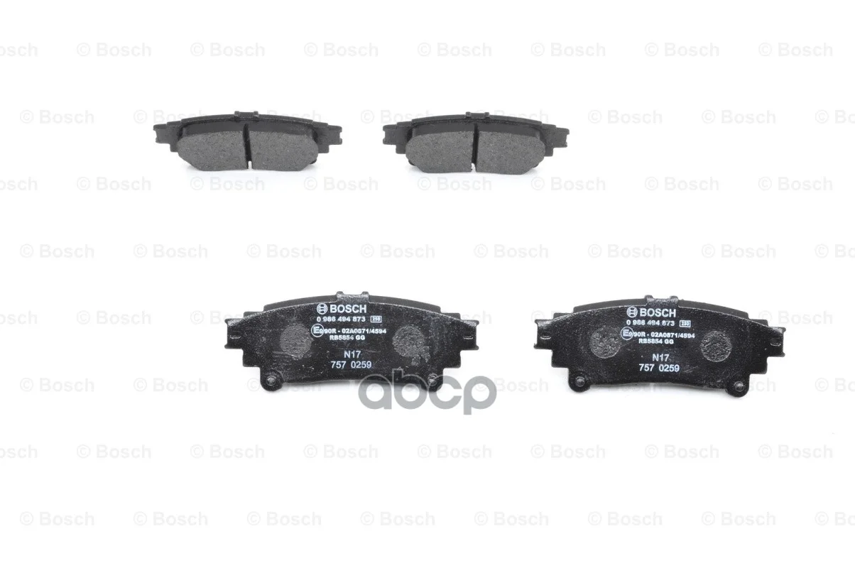 ДИСКОВЫЕ КОЛОДКИ ЗАДНИЕ LEXUS 0986494873 Bosch - миниатюра 2