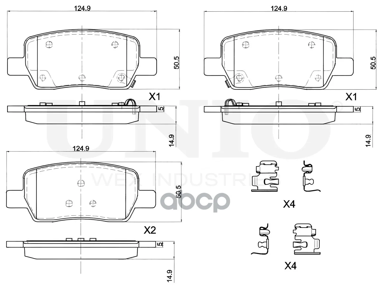 Колодки тормозные KIA SORENTO 20- задн.диск. - миниатюра 4