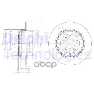 Диск тормозной 2шт в упаковке BG4066 Delphi - изображение 1