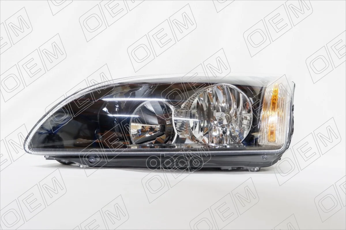 Фара левая Ford Focus 2 2004-2008, галоген, черная - миниатюра 2