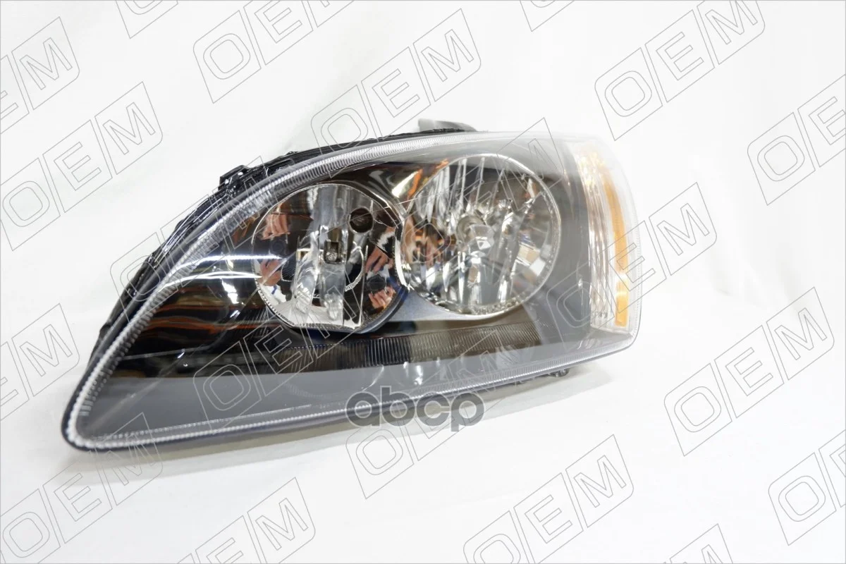 Фара левая Ford Focus 2 2004-2008, галоген, черная - миниатюра 3