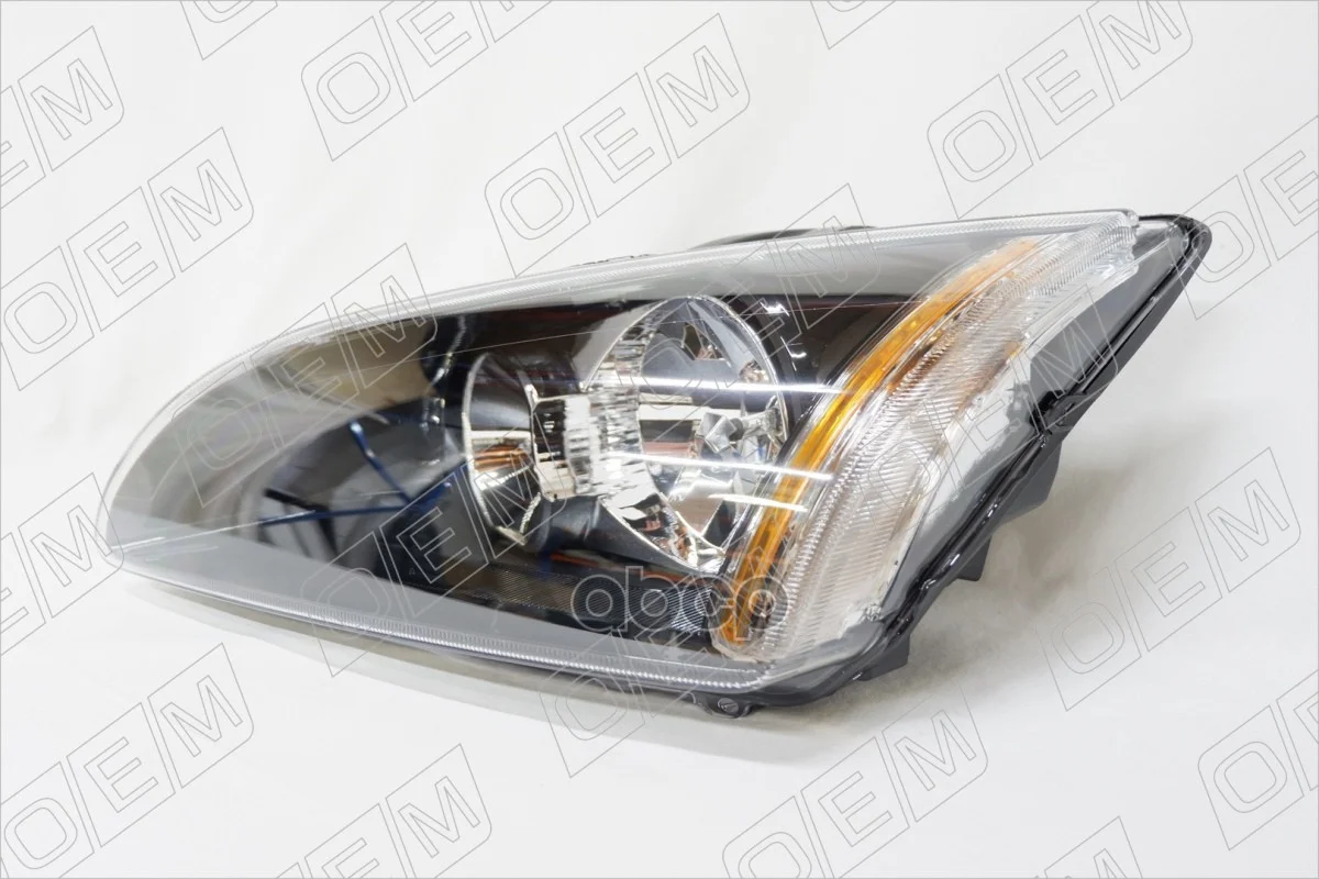 Фара левая Ford Focus 2 2004-2008, галоген, черная - миниатюра 4