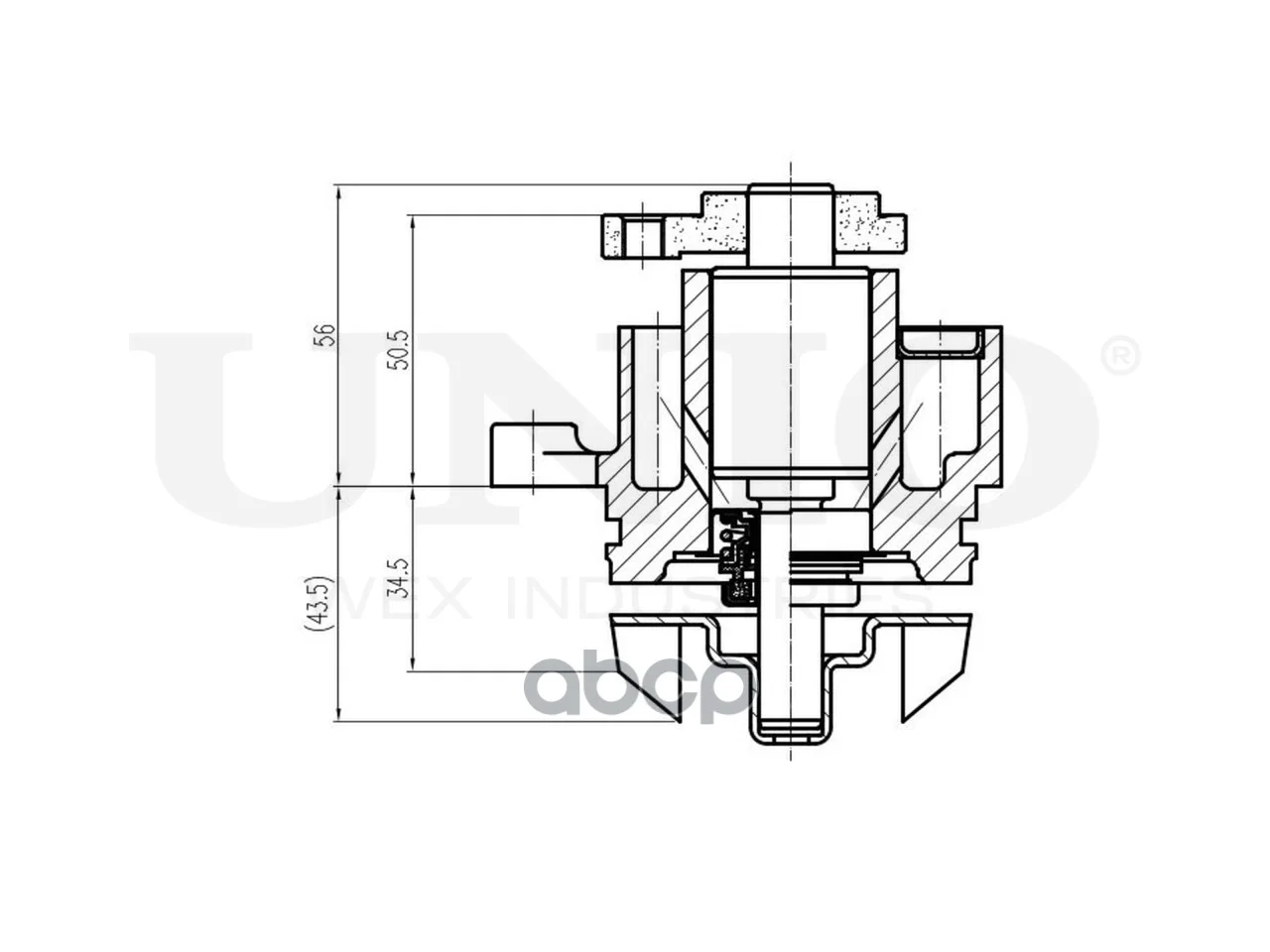 Насос водяной FORD FOCUS 00- WAP10010 UNIO - миниатюра 4