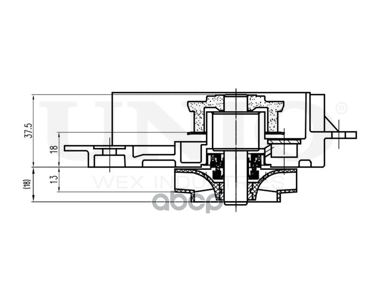 Насос водяной VW POLO 12- WAP10011 UNIO - миниатюра 4