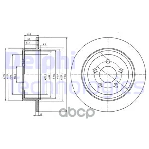 Диск торм зад. BG4159 Delphi - изображение 1