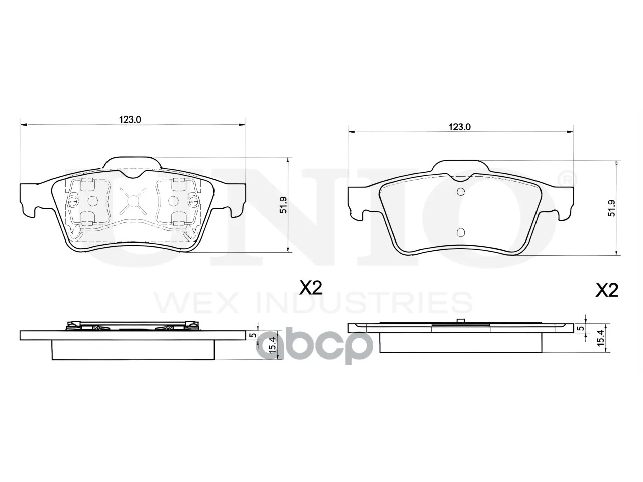 Колодки тормозные FORD FOCUS 04- задн.диск. - миниатюра 4