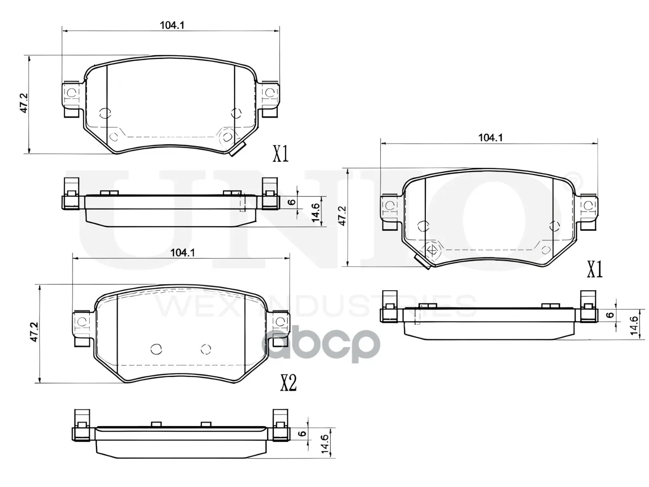 Колодки тормозные MAZDA 6 12- задн.диск. BRP20460 - миниатюра 4