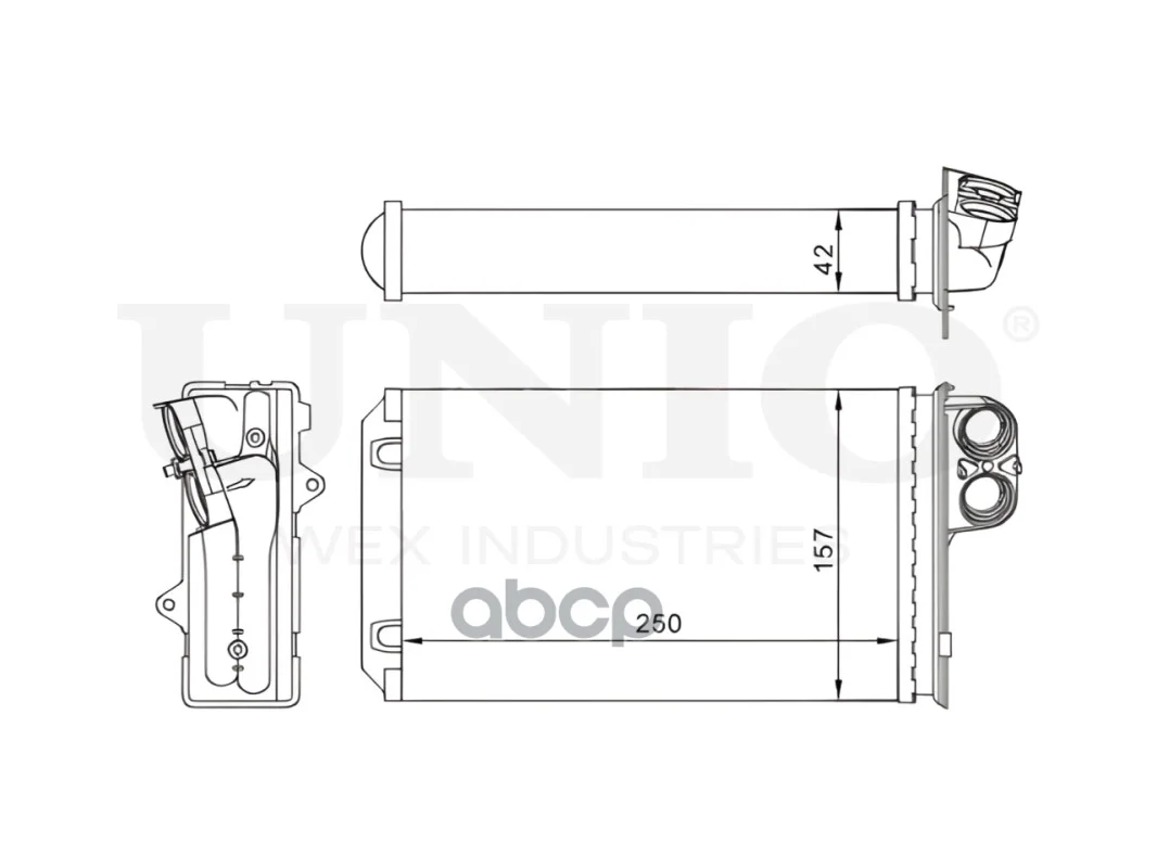 Радиатор отопителя салона PEUGEOT 406 98- RAD20063 - миниатюра 5