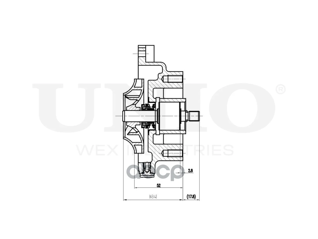 Насос водяной FORD MONDEO 00- WAP10108 UNIO - миниатюра 4