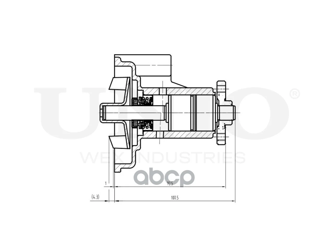 Насос водяной KIA RIO 95- WAP10003 UNIO - миниатюра 4