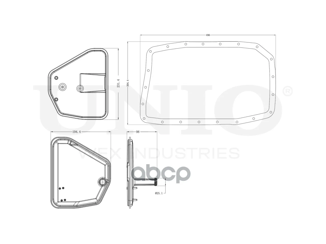 Фильтр АКПП BMW X5(E53) FLT30004 UNIO - миниатюра 6