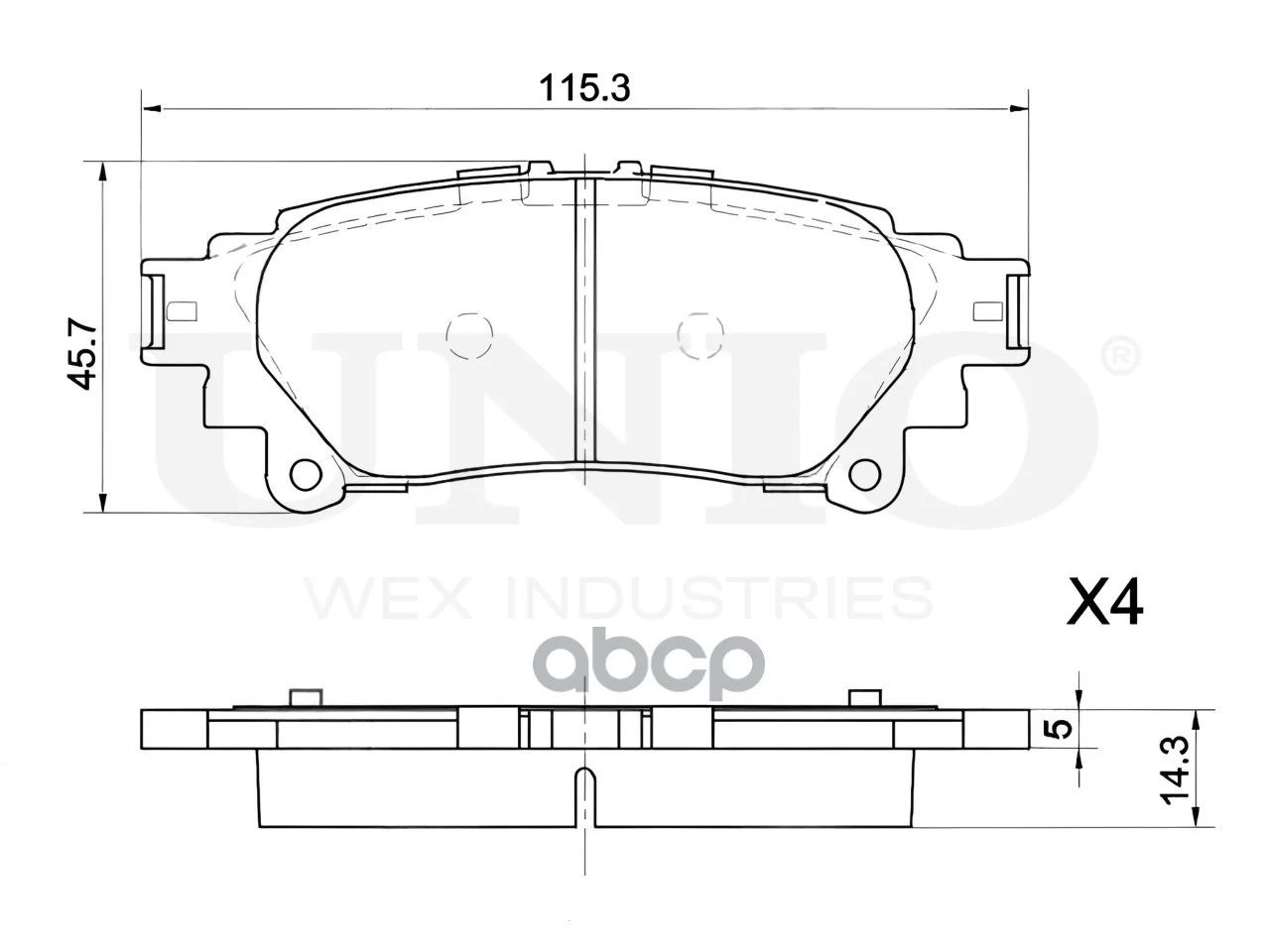 Колодки тормозные TOYOTA PRIUS 08- задн.диск. - миниатюра 4