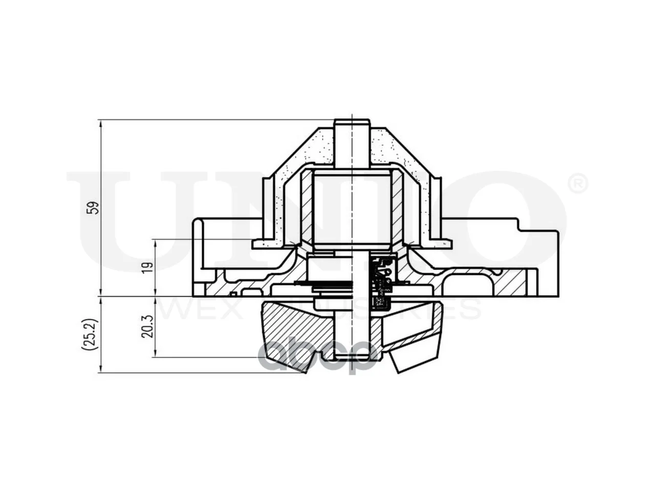 Насос водяной RENAULT LOGAN 96- WAP10013 UNIO - миниатюра 4