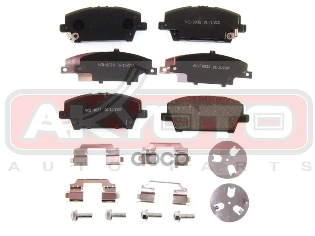 КОЛОДКИ ТОРМОЗНЫЕ ДИСКОВЫЕ ПЕРЕДНИЕ AKD8032 AKYOTO - миниатюра 2