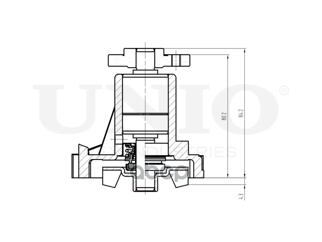 Насос водяной KIA PICANTO 04- WAP10139 UNIO - миниатюра 4