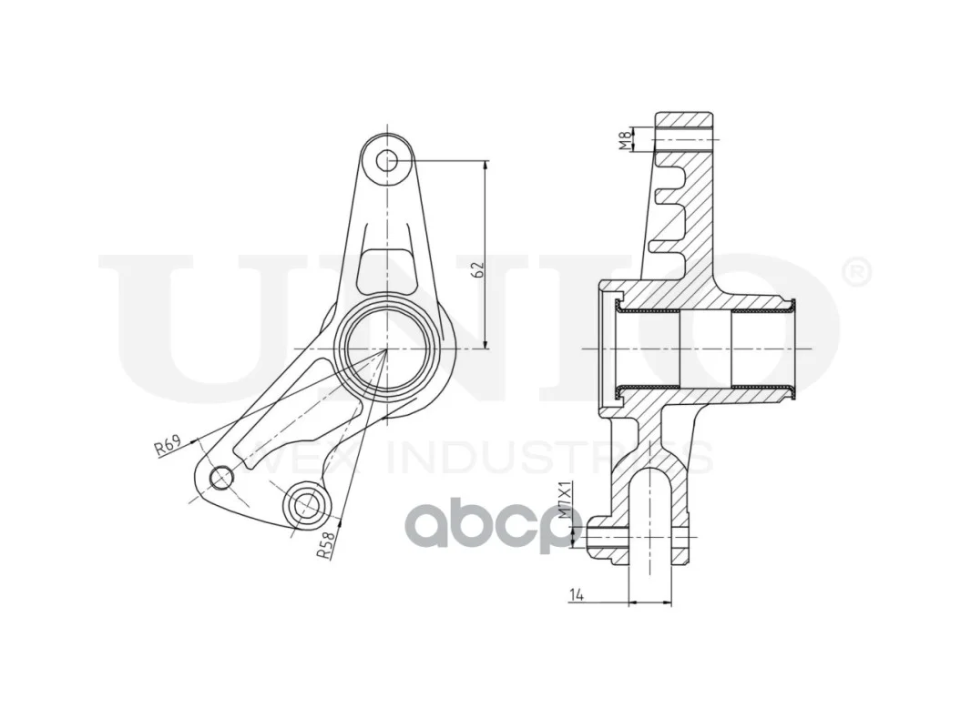 Планка MB E(W124/210)/C(W202) TNS10170 UNIO - миниатюра 5