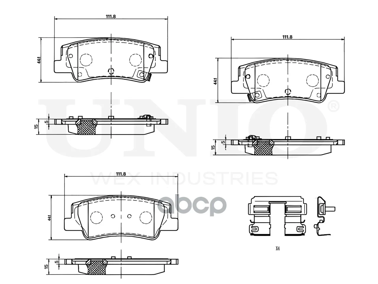 Колодки тормозные HYUNDAI SONATA 19- задн.диск. - миниатюра 4