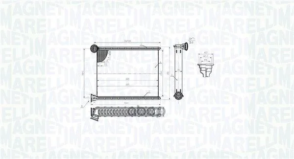 Радиатор отопителя 350218473000 MAGNETI MARELLI - изображение 1