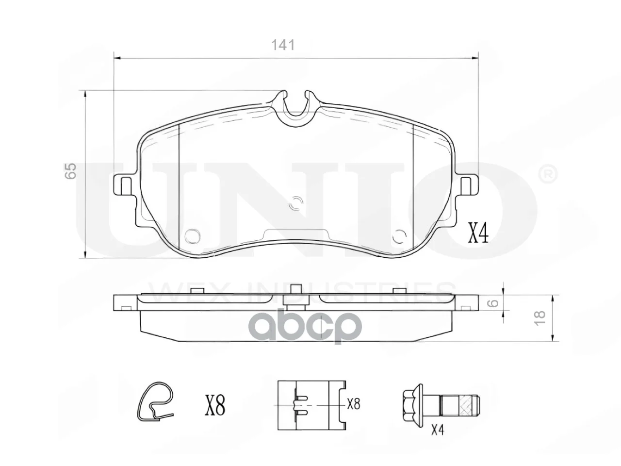 Колодки тормозные VW AMAROK 09- задн.диск. - миниатюра 4