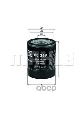 Фильтр масляный OC369 Mahle/Knecht - изображение 1