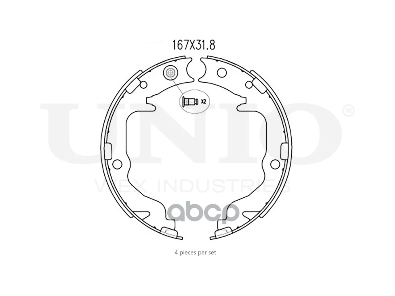 Тормозные колодки барабанные JEEP COMPASS 06- - миниатюра 3