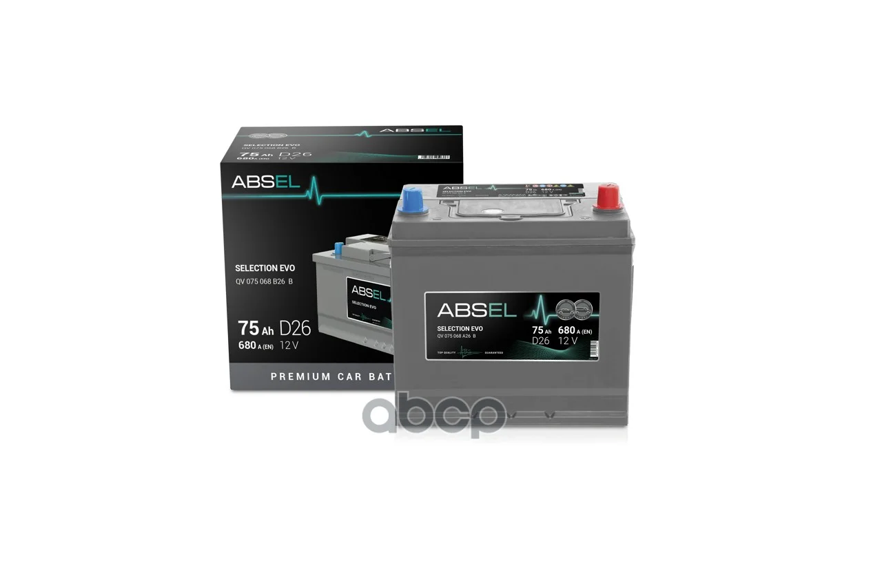 Аккумулятор ABSEL SELECTION EVO 12V D26 75Ah 680A - изображение 1