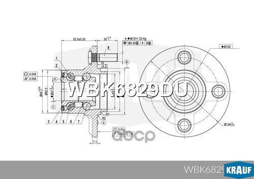 Ступица в сборе [задн, Kit] NISSAN Almera I (N15) - миниатюра 7