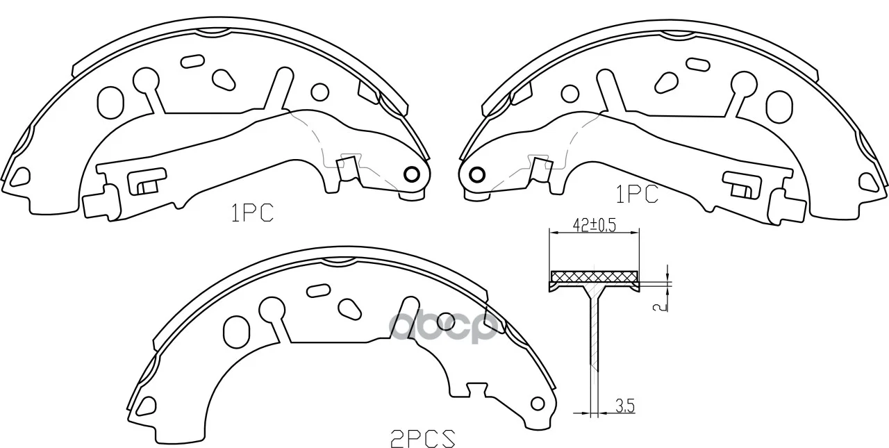 Колодки тормозные OPEL/PSA/FIAT CORSA - миниатюра 2
