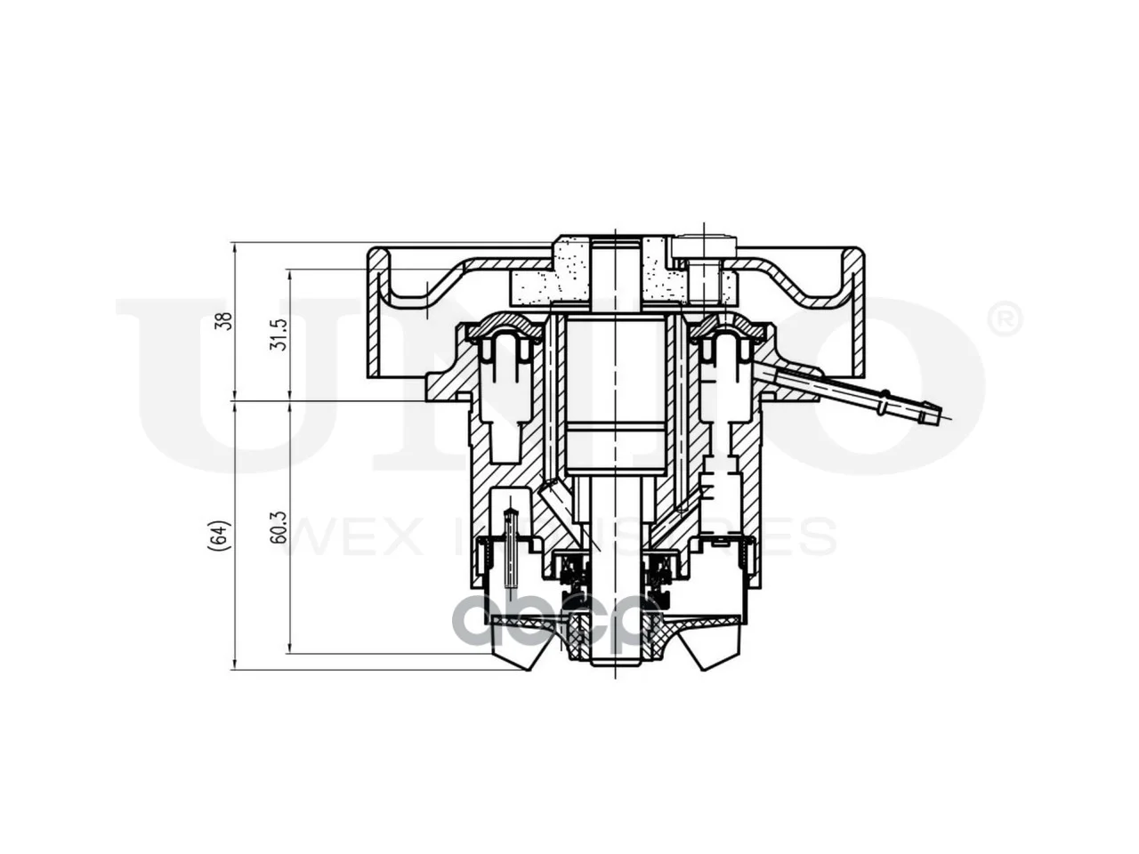 Насос водяной VW TOUAREG 10- WAP10172 UNIO - миниатюра 4