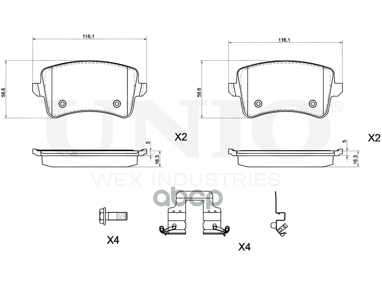 Колодки тормозные AUDI A4 07- задн.диск. BRP20209 - миниатюра 4