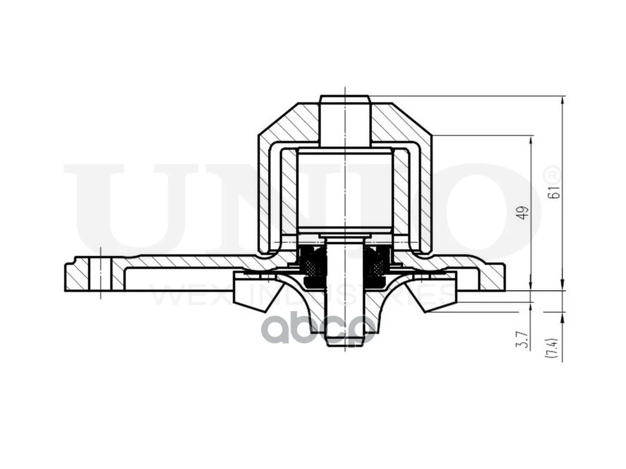 Насос водяной RENAULT DUSTER 03- WAP10046 UNIO - миниатюра 4