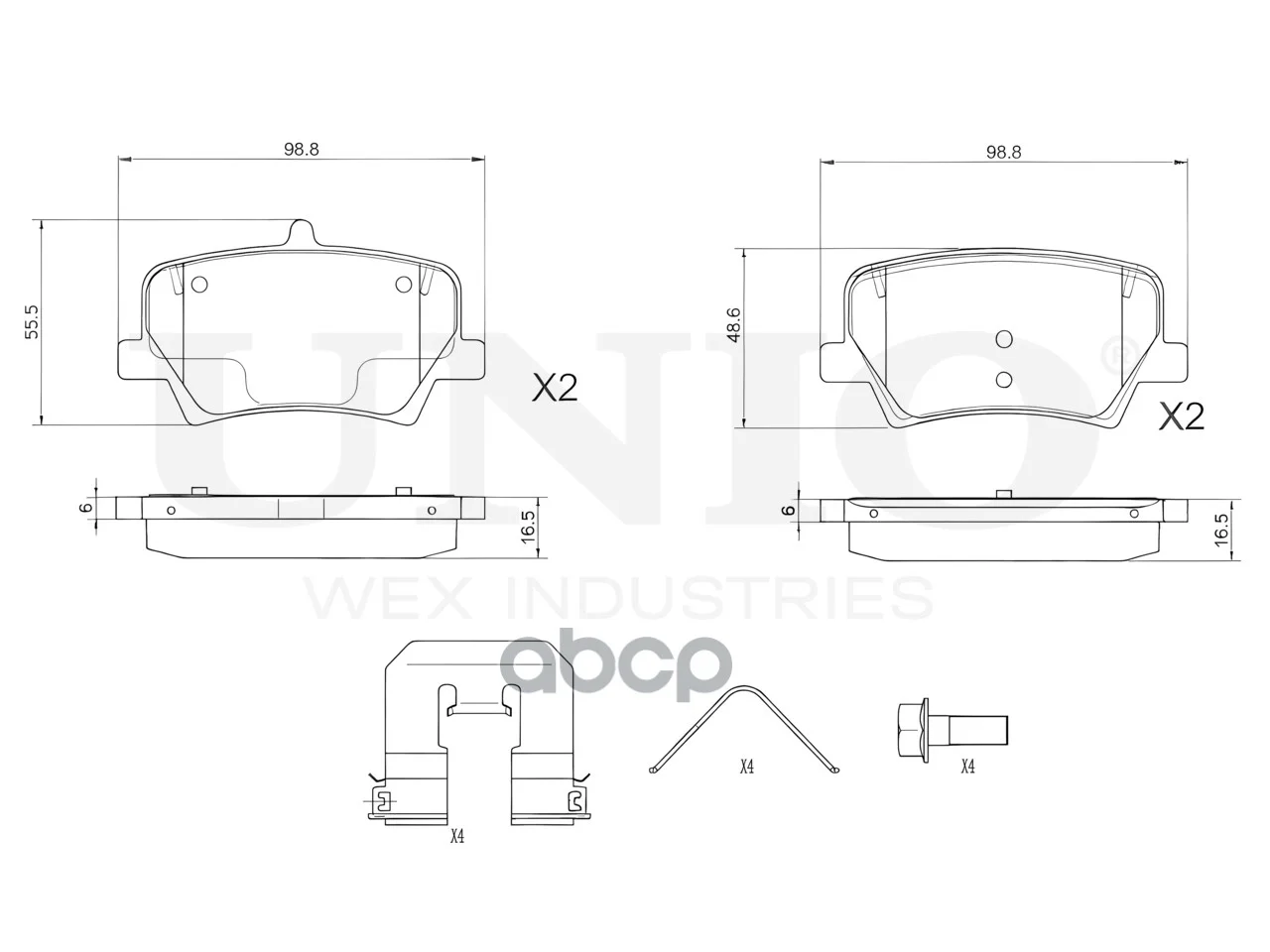 Колодки тормозные VOLVO XC40 17- задн.диск. - миниатюра 4