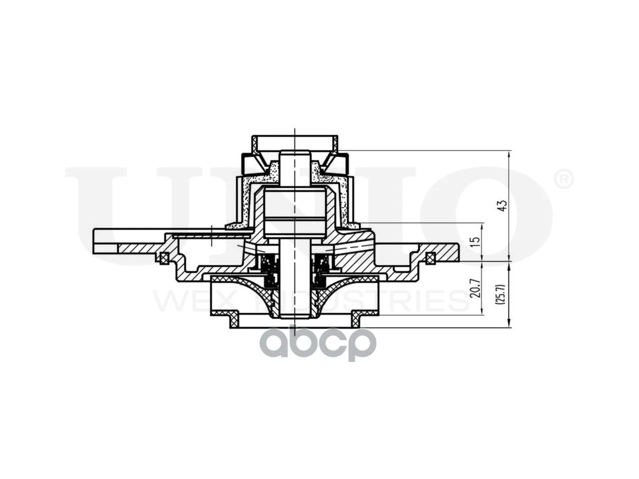 Насос водяной VW POLO 12- WAP10167 UNIO - миниатюра 4