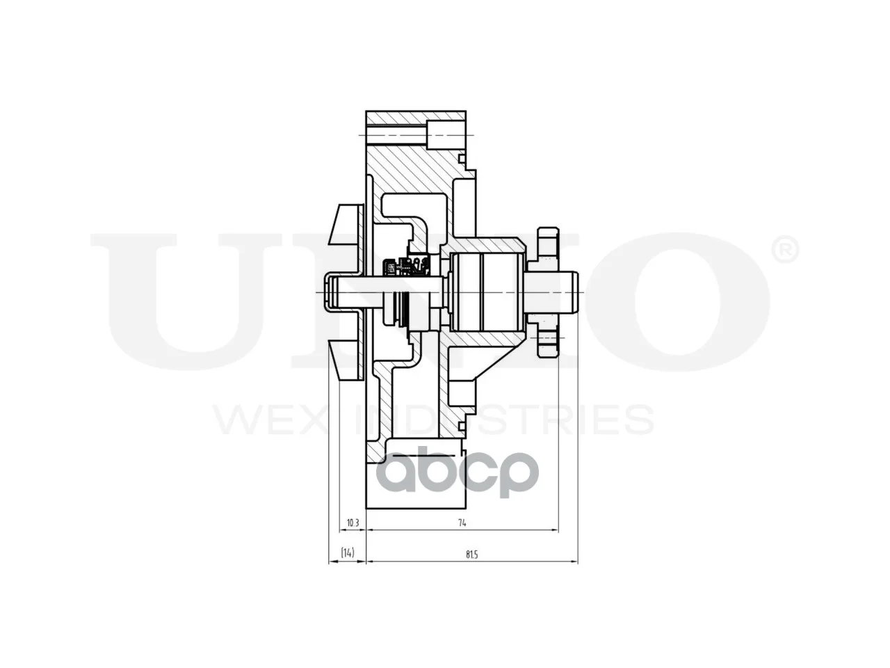 Помпа водяная Opel Astra G,J 00-, Vectra B,C 00-, - миниатюра 4