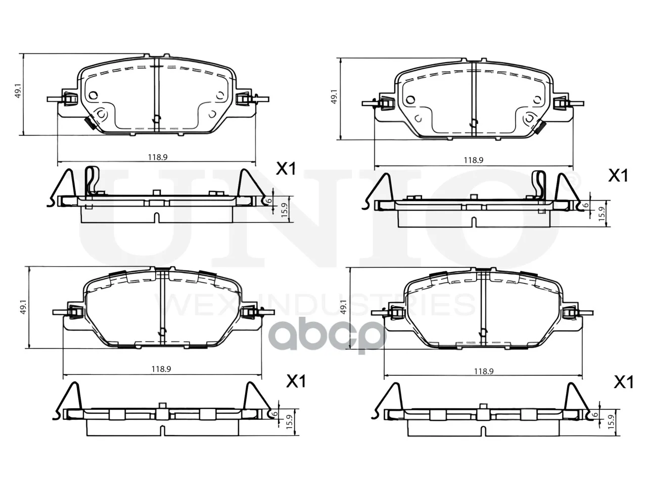 Колодки тормозные HONDA CR-V 17- задн.диск. - миниатюра 4