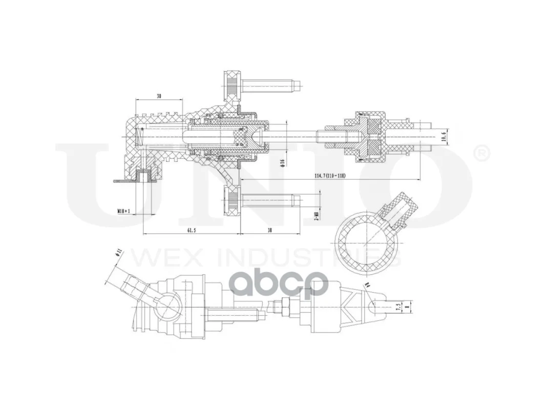Цилиндр сцепления TOYOTA COROLLA 06- BRC10006 UNIO - миниатюра 5