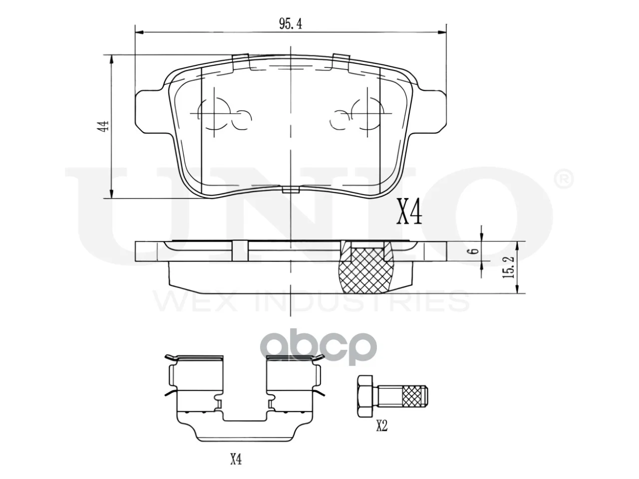 Колодки тормозные MB CITAN 05- задн.диск. BRP20404 - миниатюра 4