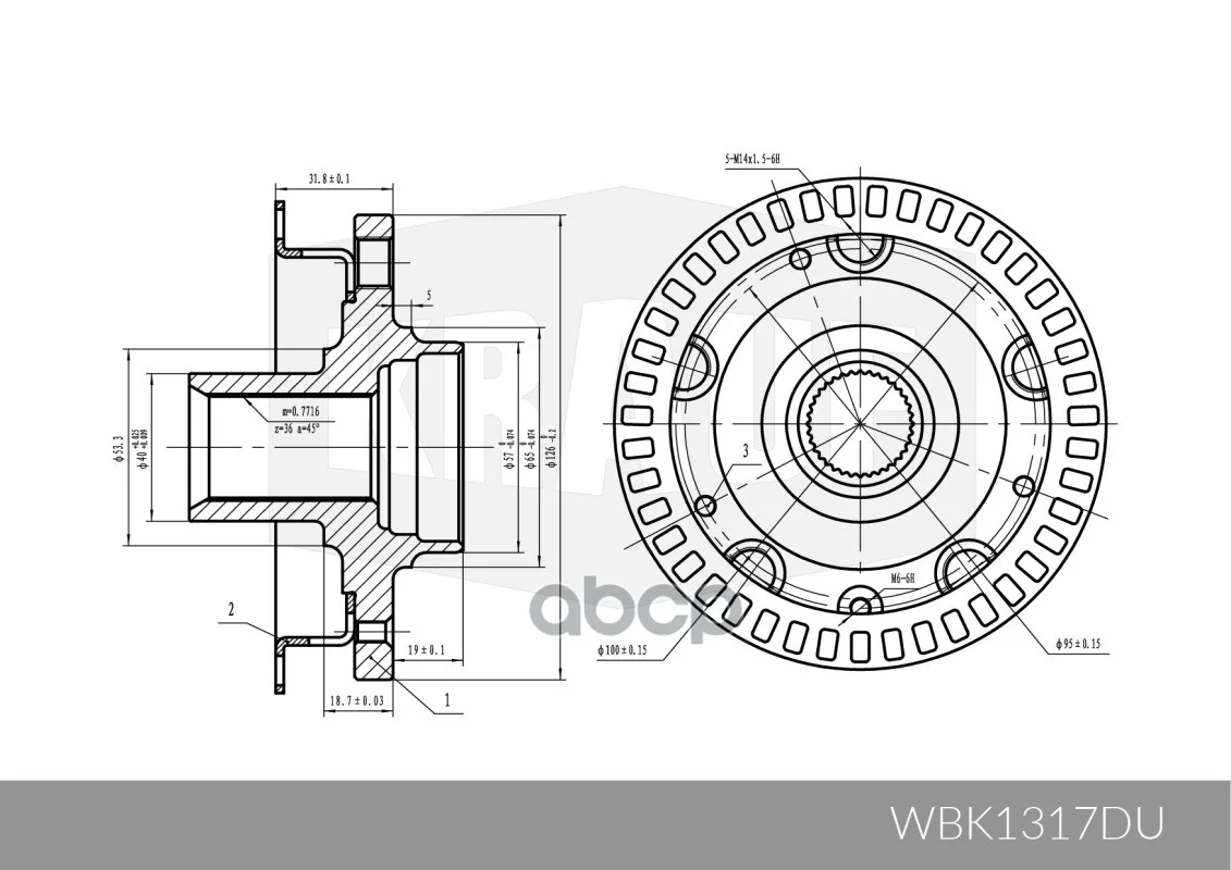 Ступица в сборе (ABS) AUDI - миниатюра 8