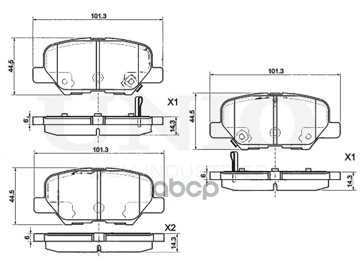 Колодки тормозные MITSUBISHI OUTLANDER 10- - миниатюра 4