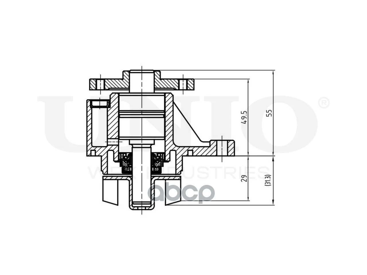 Помпа водяная Kia Rio III,IV 11-, Ceed II 12-, - миниатюра 4
