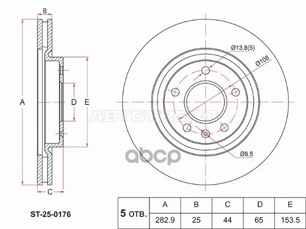 Диск тормозной (Спереди) Kaiyi E5 21- / OMODA S5 - изображение 1
