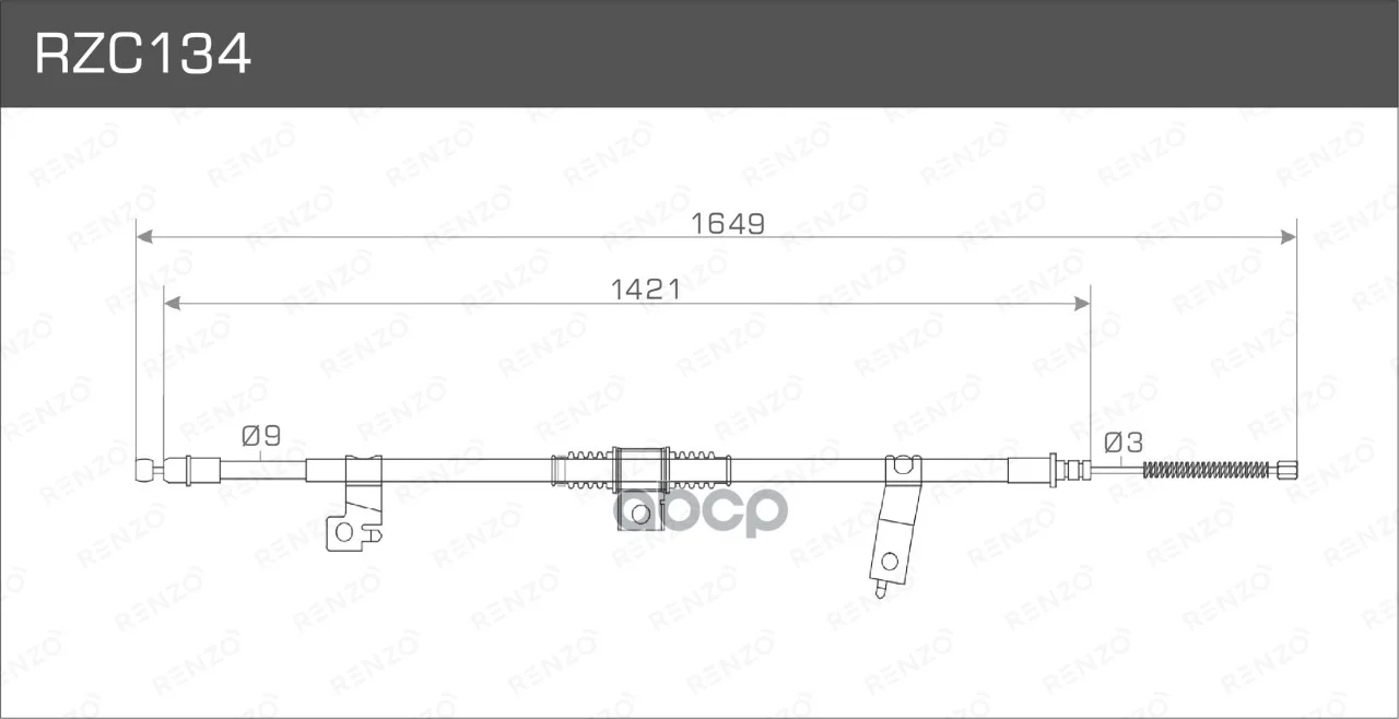 ТРОСЫ СТОЯНОЧНОГО ТОРМОЗА, RZC134 RENZO - изображение 1