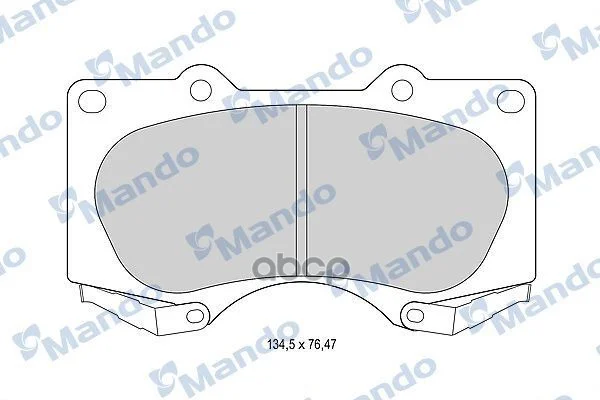 Колодки тормозные передние MBF015614 Mando - изображение 1