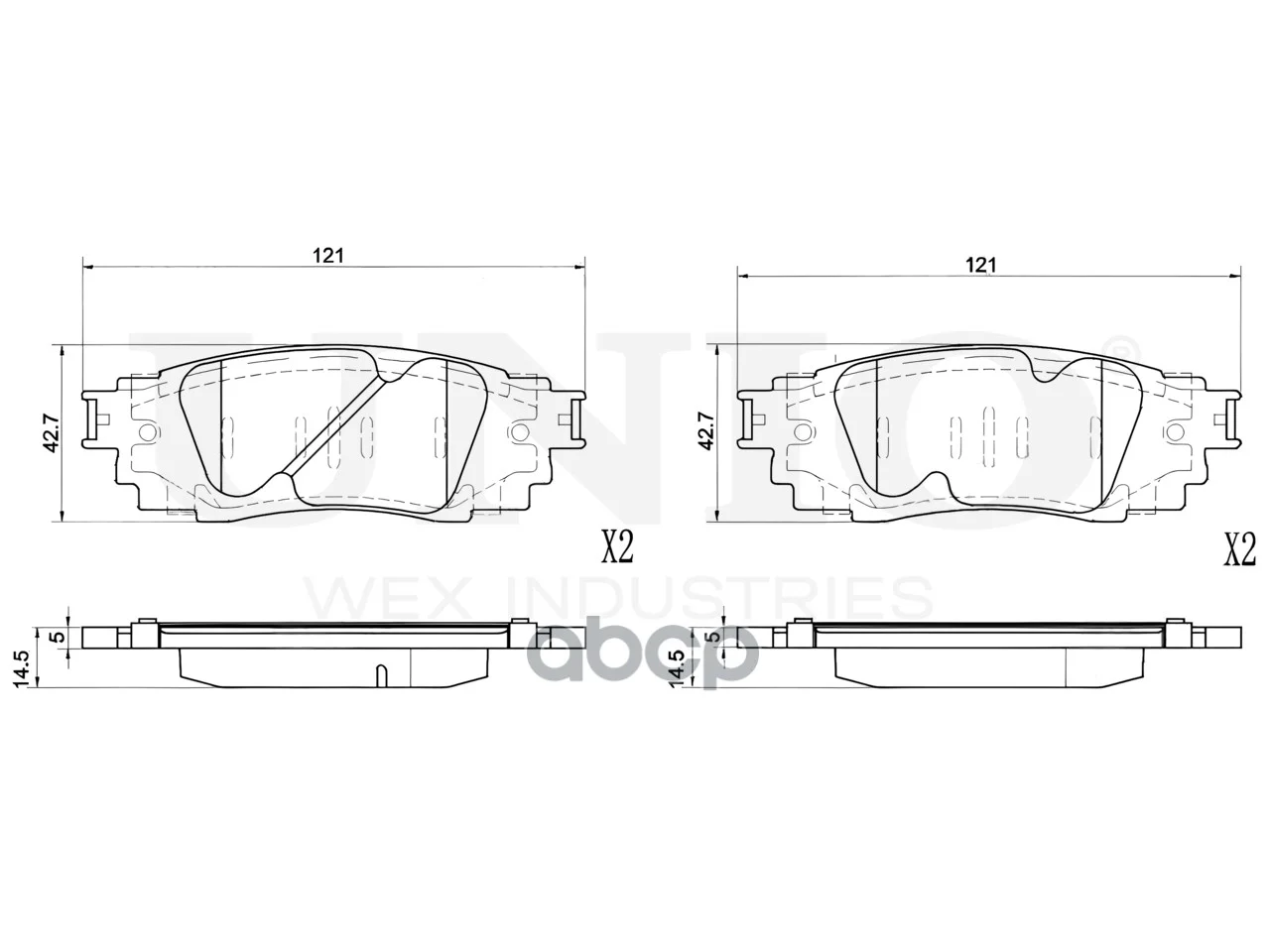 Колодки тормозные TOYOTA RAV4 17- задн.диск. - миниатюра 4